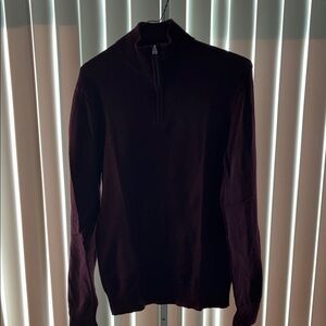 Bonobos Men's Dark Maroon Zip-Up Sweater